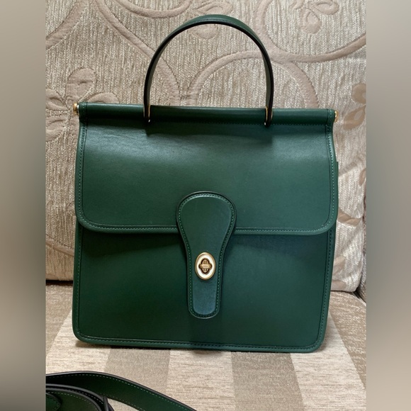 Coach Willis top handle in hunter green 5785 - Picture 7 of 15